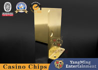 Brand New Stainless Steel Metal Gold Playing Card Holder Casino Card Upright Sign Holder