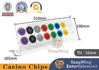 500g Casino Game Accessories Roulette Table 40mm Acrylic Poker Chips Plate Coins Display