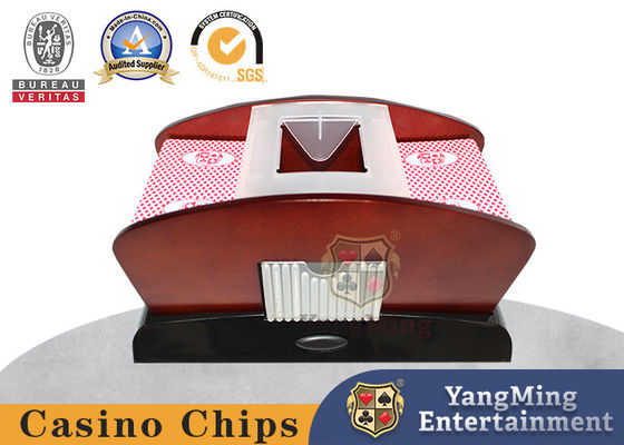 New Poker Card Shuffler Baccarat Table Casino Wooden Battery Automatic Card Shuffler