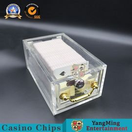 Customized Full Transparent 8 Decks Discard Holder / Casino Club Competition Custom Cards Carrier