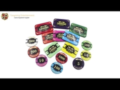 Heißes acrylsauergold Tiger With Bakkarat-Dragon Tiger Casino Poker Chips Customizeds UV