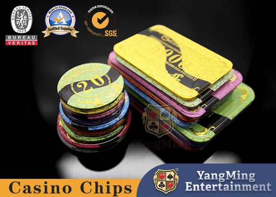 kaufen 50mm Bakkarat Texas Casino Poker Chips Acrylic Crystal Gilded Grid Anti Counterfeit Online-Herstellung