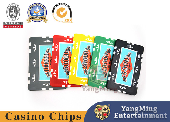 kaufen ABS 11.5g Berufsbakkarat-Texas Poker Chip Set Yellow-Grün-rote Farbe Online-Herstellung