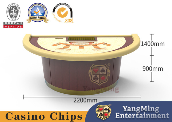 kaufen Herkömmlicher halbrunder schwarzer Jack Gambling Table With Chip-Platten-Kasino-Club Online-Herstellung