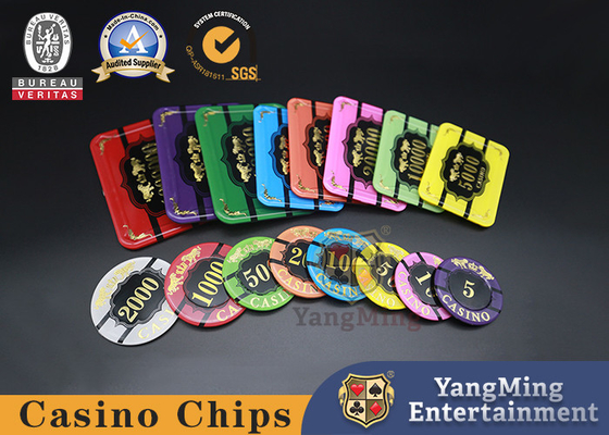 kaufen 40mm kundenspezifischer Schürhaken Chip Set Casino Table Baccarat Dragon Tiger Acrylic Crystal Gold Plated Online-Herstellung