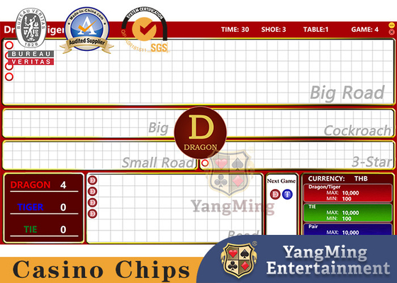 kaufen Echtes spielendes Passagierlisten-Software-Schürhaken-Tabellen-System Dragon Tigers elektronisches Online-Herstellung