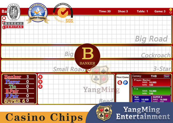 kaufen Internationale Tabelle Live Game Display Interface der Bakkarat-spielenden System-Lucky Six System Software Poker Online-Herstellung