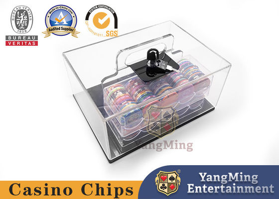 kaufen Acrylbakkarat-Kasino-Tabellen-Schürhaken Chip Box With Lock Handheld Online-Herstellung