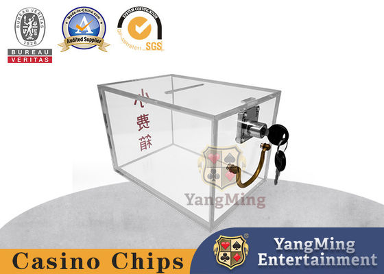 kaufen Individuell angefertigte Acryl-Tippbox, tragbare, verriegelbare Poker-Tischspiel-Transparent-Händler-Träger Online-Herstellung