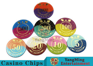 kaufen Crystal Acrylic Casino Poker Chips, Mesh Bronzing Silkscreen Custom Casino bricht ab Online-Herstellung