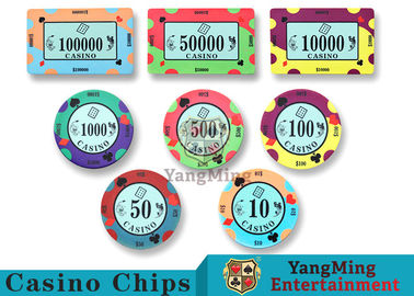 kaufen 40 / 43mm Durchmesser-keramisches Kasino Chips Bright Colors With Custom druckte Entwurf Online-Herstellung