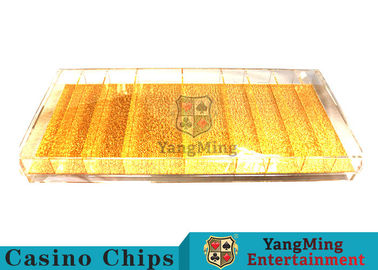 kaufen Mischendes Goldluxuskasino-Chip Tray Yellow Color For Gamblings-Mastschwein Chip Games Online-Herstellung