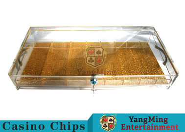 kaufen Hälfte transparente Acrylzwei Yard-Kasino-Chip Case Portable With Cartridge-Griff, diechips box with lock case spielen Online-Herstellung