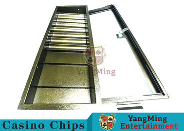 kaufen Einfach betreiben Sie Pokerchip 1 Schicht-Metallgestell-Schürhaken-Tabelle Chip Tray With Single Lock Encryption Online-Herstellung