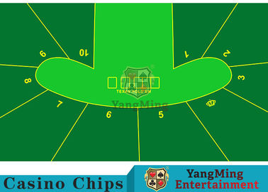 kaufen 100% Polyester Stoff 10 Spieler Texas Holdem Poker Tisch Layout Casino Layout für Standard Poker Spiele Blaue Farbe Online-Herstellung