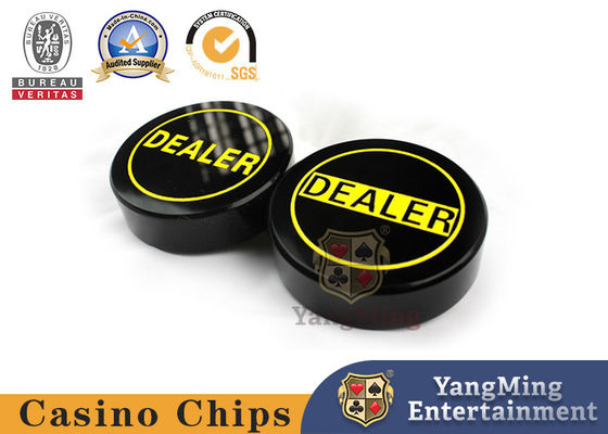 kaufen Schwarzer Acrylhändler Texas Poker Tischspiel Doppelseitig Gravierter Positionierungskarten Online-Herstellung
