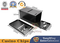 Metallic Iron Material Casino Lockable Cash Box With Two Locks For Tip And Chip Storage