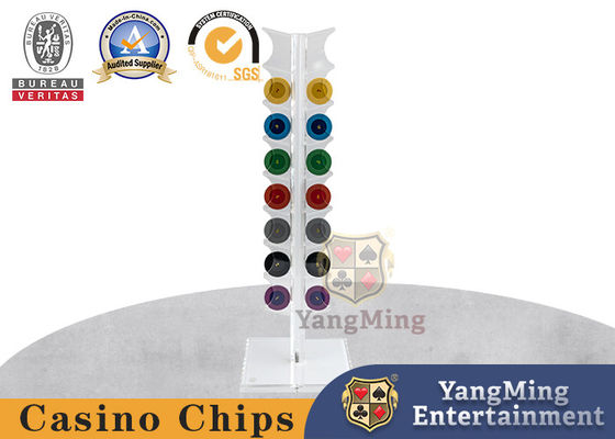 kaufen 16 vertikale Chip-Display-Stand mit transparenten Acryl-Design 40mm runde Poker-Chips Online-Herstellung