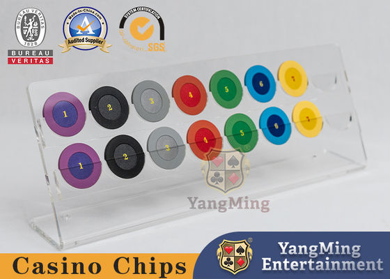 kaufen Casino Transparent Chip Rack 16 Runde Texas Hold'Em Chips Münzen Acryl Display Rack Online-Herstellung
