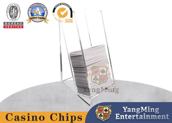 kaufen Acryl 8 Paare Verlassene Kartenschachtel Texas Baccarat Poker Tisch Casino Spieltisch Stand Online-Herstellung