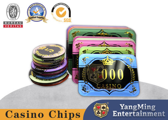 kaufen Neues Design Akryl Hot Stamping Casino Baccarat Poker Karten Anti-Fälschung Chips Online-Herstellung