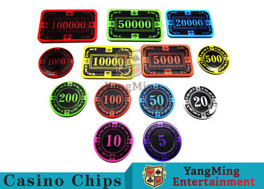 kaufen helle Kristallacrylpokerchip-hohe Verschleißfestigkeit der Farbe12g Online-Herstellung