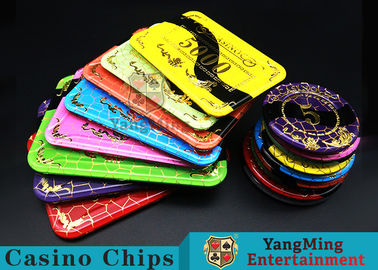 kaufen Crystal Acrylic Casino Poker Chips mit Mesh Bronzing Silk Screen Online-Herstellung
