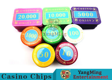 kaufen Mehrfarbendruck Crystal Casino Poker Chip Set stark und dauerhaft Online-Herstellung