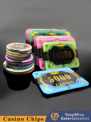 kaufen Texas Baccarat Table Casino Poker Chips Acrylic Gold Stamping Customized Online-Herstellung