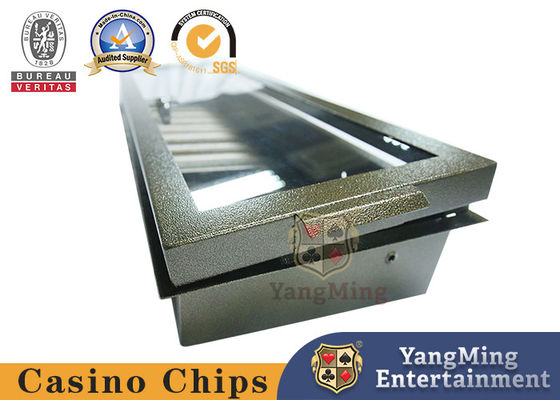 kaufen Einfach betreiben Sie Pokerchip 1 Schicht-Metallgestell-Schürhaken-Tabelle Chip Tray With Single Lock Encryption Online-Herstellung