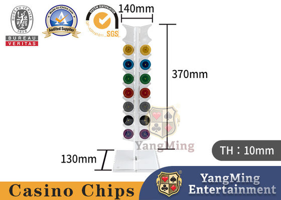 kaufen Roulette Baccarat Glücksspiel Poker Tisch Chips stehen voll transparent 25pcs Runde Chips Halter Online-Herstellung
