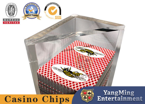 kaufen Club Triangle Poker Kartenhändler Kartenhalter Transparent Acryl Öffnung Abfallkartenhalter Baccarat Texas Zubehör Online-Herstellung