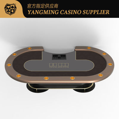 kaufen Großhandel maßgeschneiderte Oval Treadle Texas Hold'Em Poker Tisch Casino Unterhaltung Casual Gaming Poker Tische Online-Herstellung