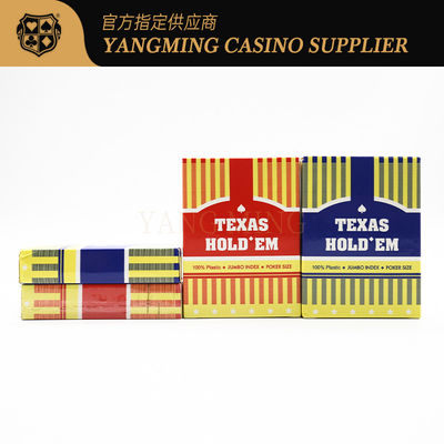 kaufen Texas Große Buchstaben 100% PVC Plastik Spielkarten für Texas Gambling Club Poker Spiele Online-Herstellung