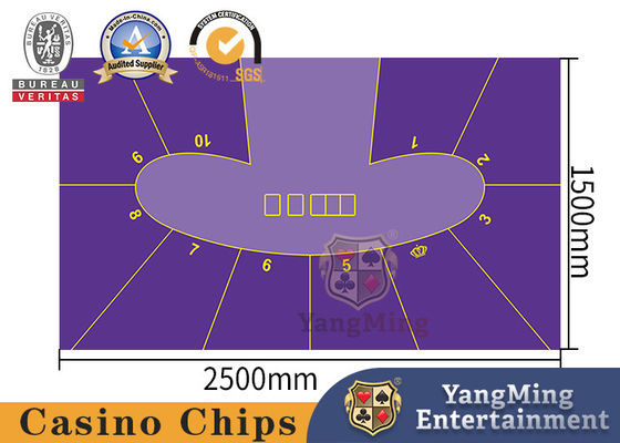 kaufen 100% Polyester Fabric Fabrik Design Anpassung 7 Spieler Baccarat Tisch Layout Online-Herstellung