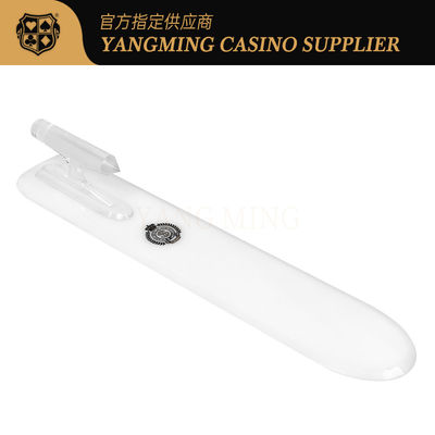 kaufen Durchsichtiger Griff Milchweißfarben Acryl Casino Poker Karten Schaufel Für Casino Poker Spiel Online-Herstellung