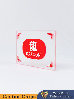 kaufen Neuer Entwurf Dragon Tiger Positioning Card Red Blue bereifte Acrylschürhaken-Gesellschaftsspiel Online-Herstellung
