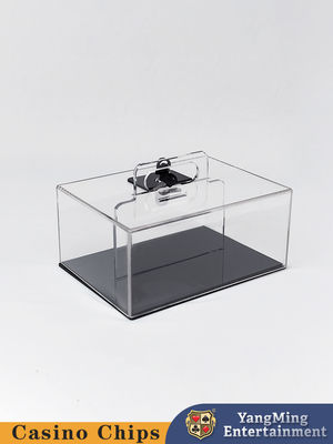kaufen Neues Design Transparentes Akrylverriegelung Portable Chip Case Texas Club Poker Game Countertop Chip Case Online-Herstellung