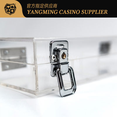kaufen Großhandel angepasste Acryl-Clear-Schließ-Chip-Bett Baccarat Casino Poker-Spiel Tisch-Top-Chip-Bett Online-Herstellung