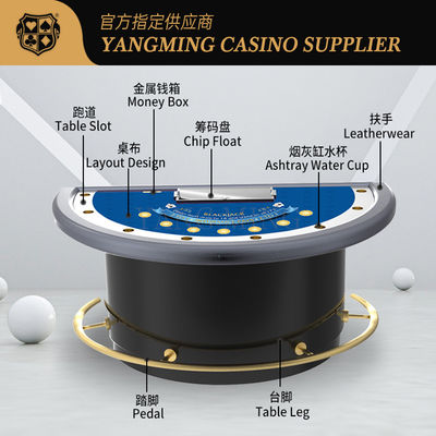 kaufen Professionelle Luxus-Halbrunde Blackjack-Poker-Tisch für Casino und Spielzimmer Freizeitspiele Online-Herstellung