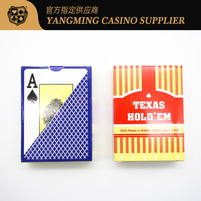 kaufen Rot und Blau 100% PVC Wasserdicht Kunststoff Pokerkarten Texas Hold'em Club Spielkarten Online-Herstellung