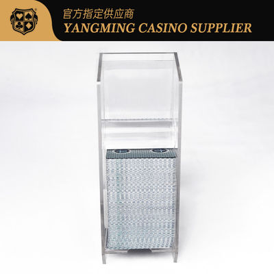kaufen Transparentes Acryl 8 Decks Spielkarten Abwurfhalter zum Verkauf Baccarat Casino Poker Spiel Tischplatte Abwurfhalter Online-Herstellung