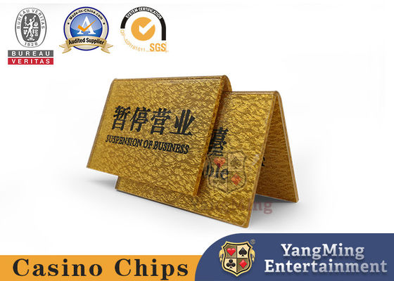 kaufen Umweltfreundlich Hochdurchlässig Gold Bildschirm Nummernkarte Acryl Custom VIP Clubhaus reserviert Chinesisch und Englisch Nummernschild Online-Herstellung