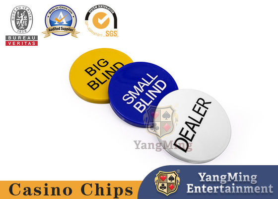 kaufen Texas Club Big Small Blind Marke kundenspezifischer Hersteller Poker-Kartentisch kundenspezifischer Umweltschutz Melamin Big Small Blind Dreier-Set Dealer Button Online-Herstellung