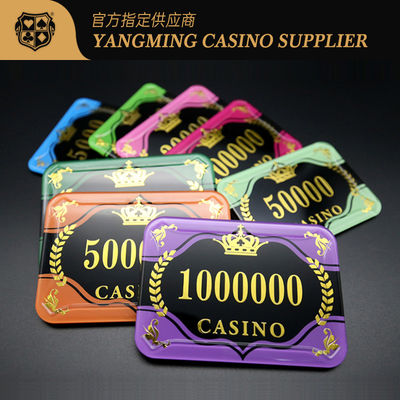 kaufen Neue benutzerdefinierte hochtransparente Acryl-Bronzing-Poker-Chips wasserdicht UV-Markierung Sicherheitscode Casino-Chips individuell Online-Herstellung
