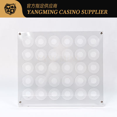kaufen Casino Standard klares Acryl Chip Display Stand 30 Stück Poker Chip Set Rack Online-Herstellung