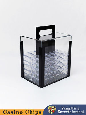 kaufen Fabrikqualität Thinkness Acryl 1000PCS Poker Runde Chips Trägergriff Volltransparente Chips Gehäuse Online-Herstellung