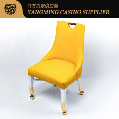 kaufen Neues Design Macau Casino Komfort Leder Holz Poker Stuhl Spieler Casino Stuhl mit Rädern Online-Herstellung
