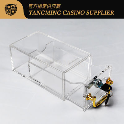 kaufen Fabrikmaßnahme Acryl 8 Deck Schließung Versandbox Casino Club Casual Poker Tischspiel Poker Box Online-Herstellung