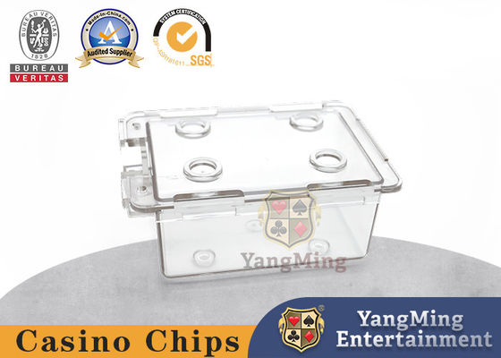 kaufen Glücksspiel-Vip-Club Custom 2 Deck Spielkarten Trägerbox Transparent Acryl-Kunststoff Abfallhalter Online-Herstellung